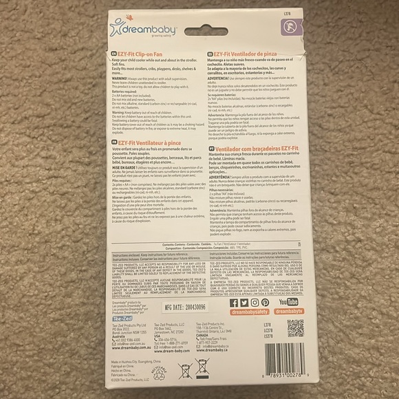 Dreambaby Clip-on Fan - Silver/Black - Picture 6 of 6